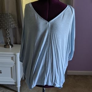 Light blue oversized top White House Black Market M